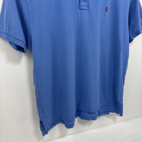 Polo Ralph Lauren Classic Fit Mens Blue Polo Red Pony Size XXL Preppy Classic - Picture 4 of 11